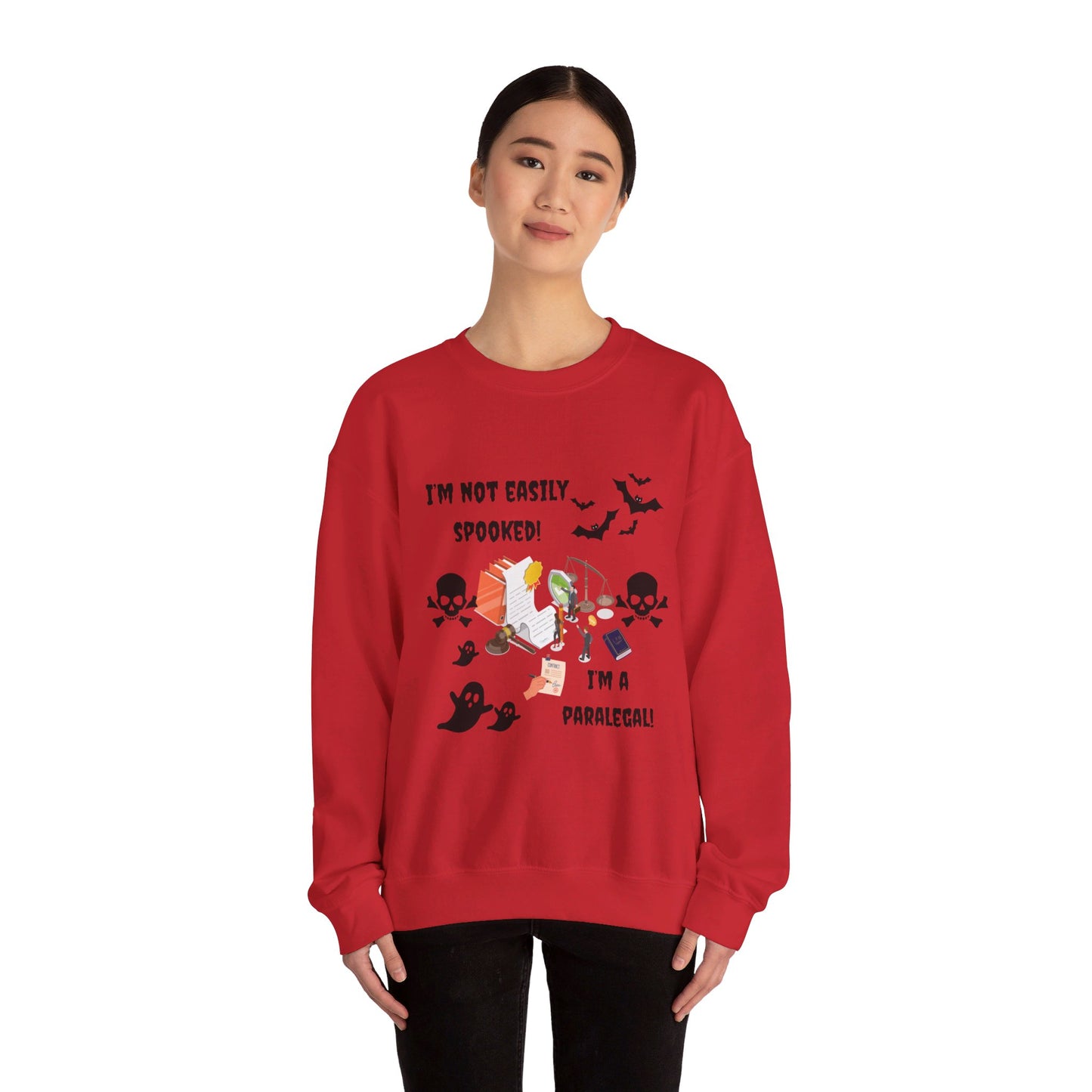I'm not easily spooked! I'm a paralegal! -Unisex Heavy Blend™ Crewneck Sweatshirt