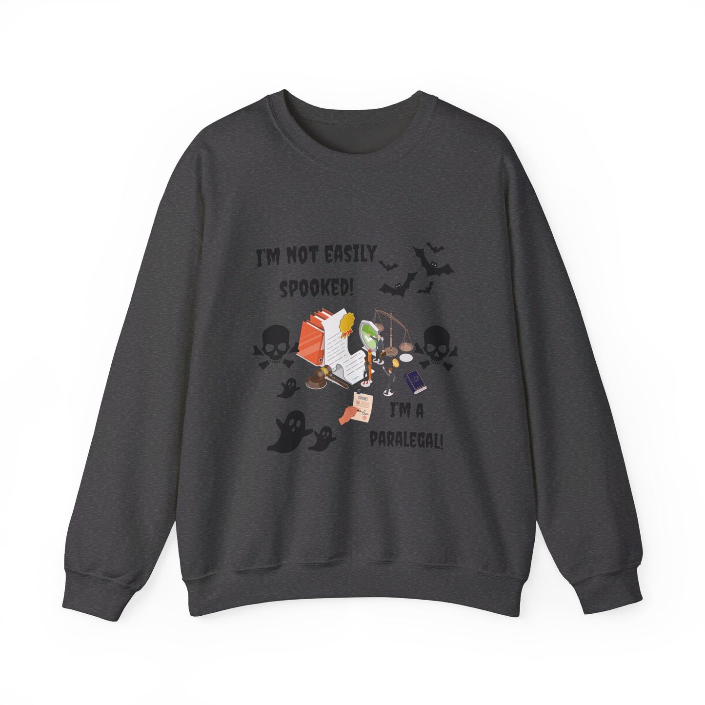 I'm not easily spooked! I'm a paralegal! -Unisex Heavy Blend™ Crewneck Sweatshirt