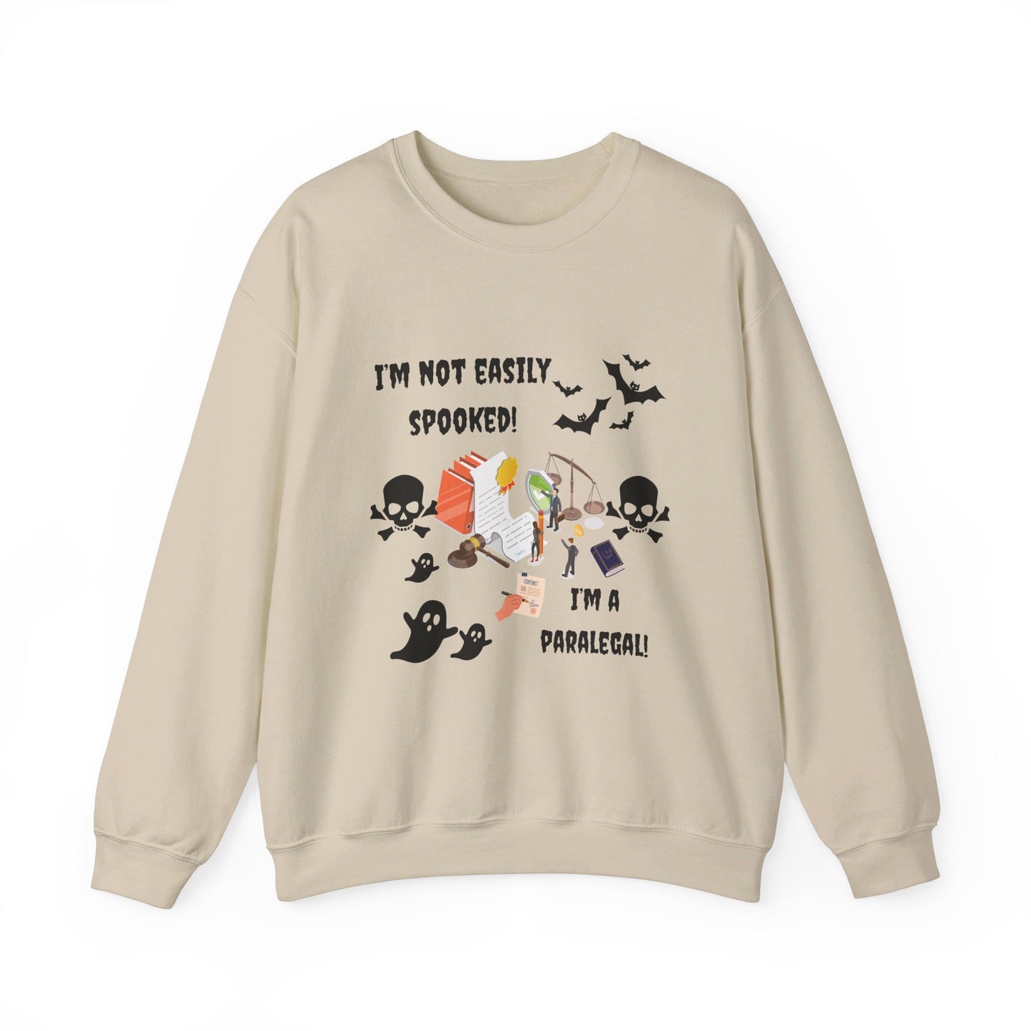 I'm not easily spooked! I'm a paralegal! -Unisex Heavy Blend™ Crewneck Sweatshirt
