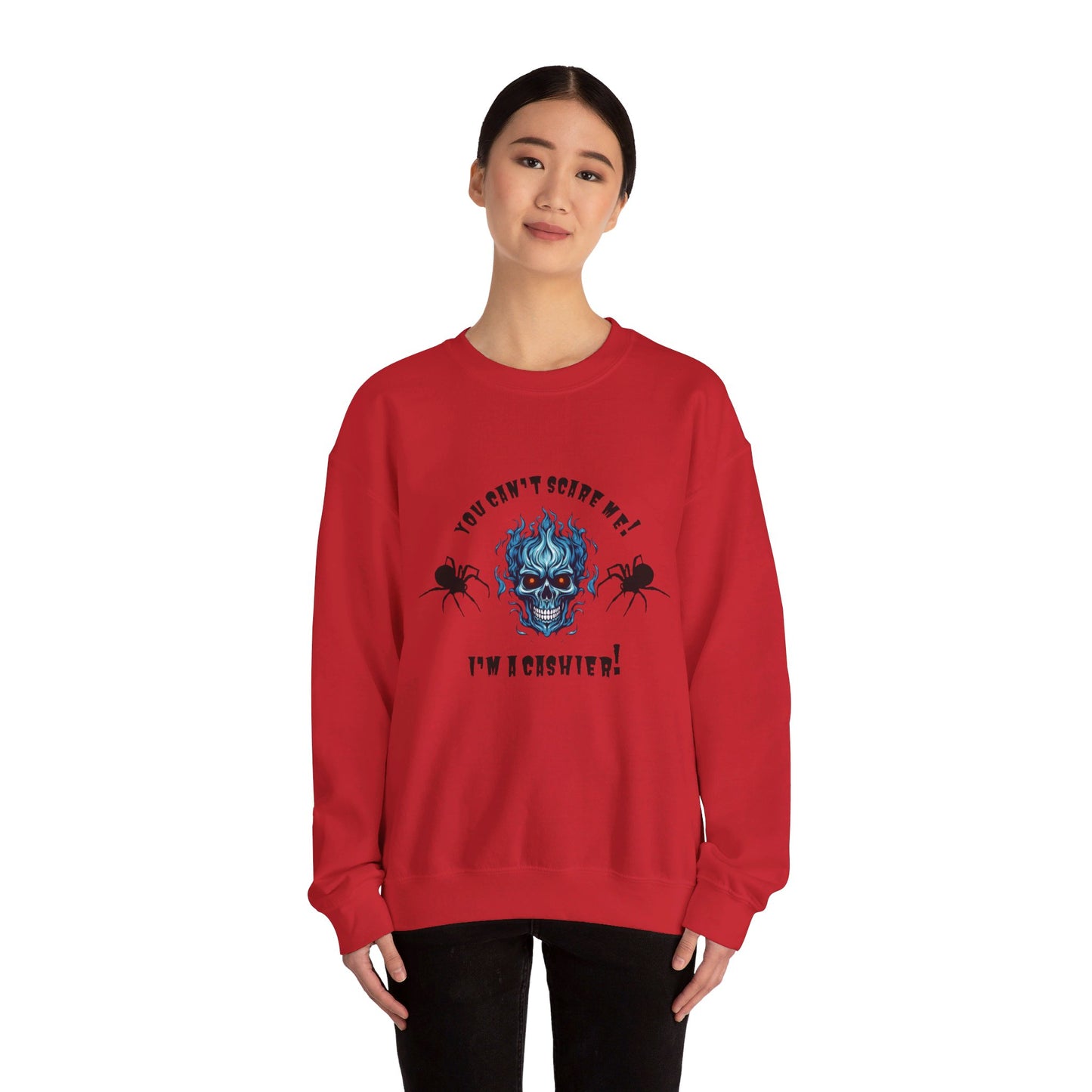 You Can't Scare Me! I'm a Cashier -Unisex Heavy Blend™ Crewneck Sweatshirt