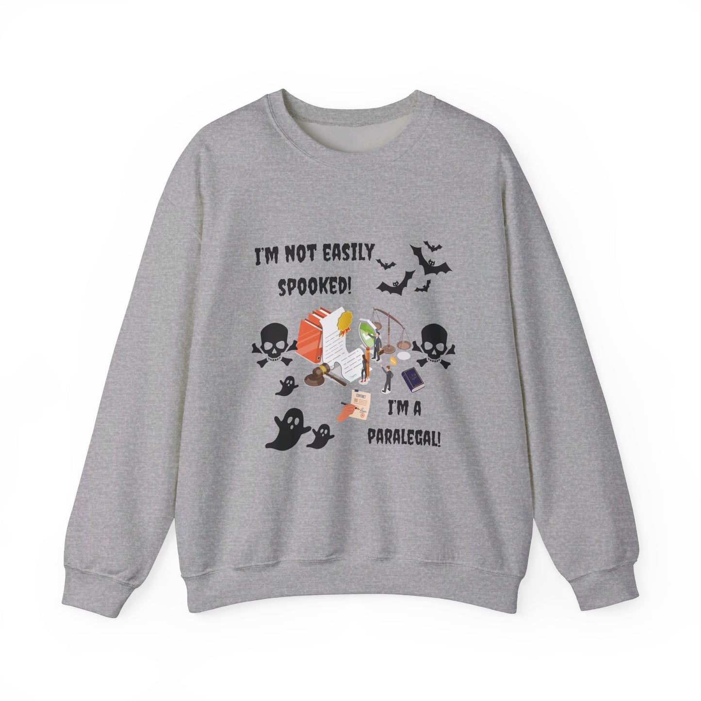 I'm not easily spooked! I'm a paralegal! -Unisex Heavy Blend™ Crewneck Sweatshirt