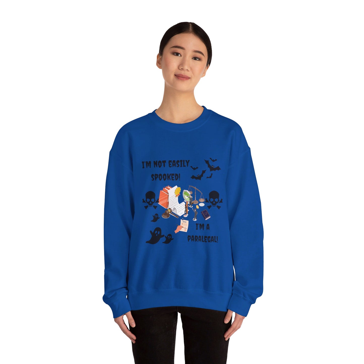 I'm not easily spooked! I'm a paralegal! -Unisex Heavy Blend™ Crewneck Sweatshirt