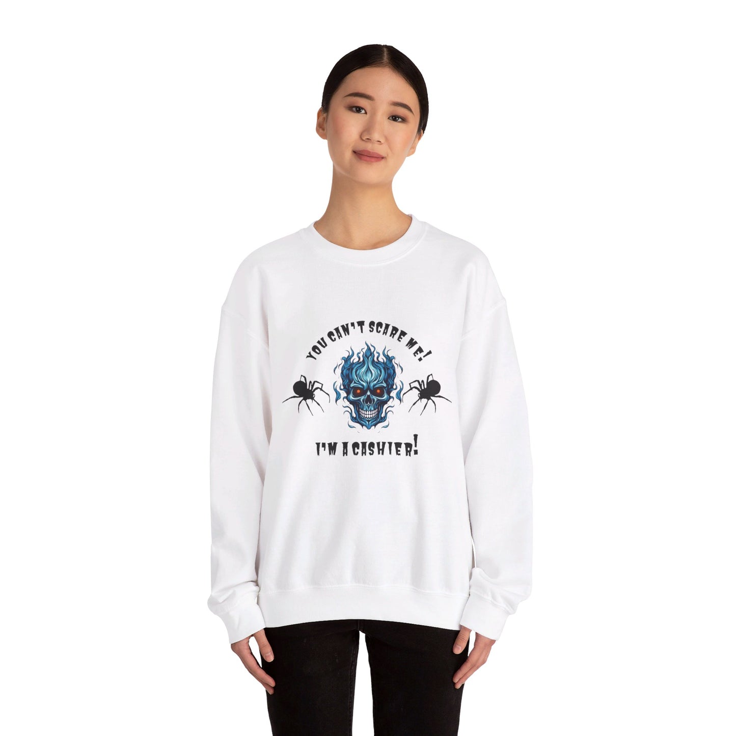 You Can't Scare Me! I'm a Cashier -Unisex Heavy Blend™ Crewneck Sweatshirt