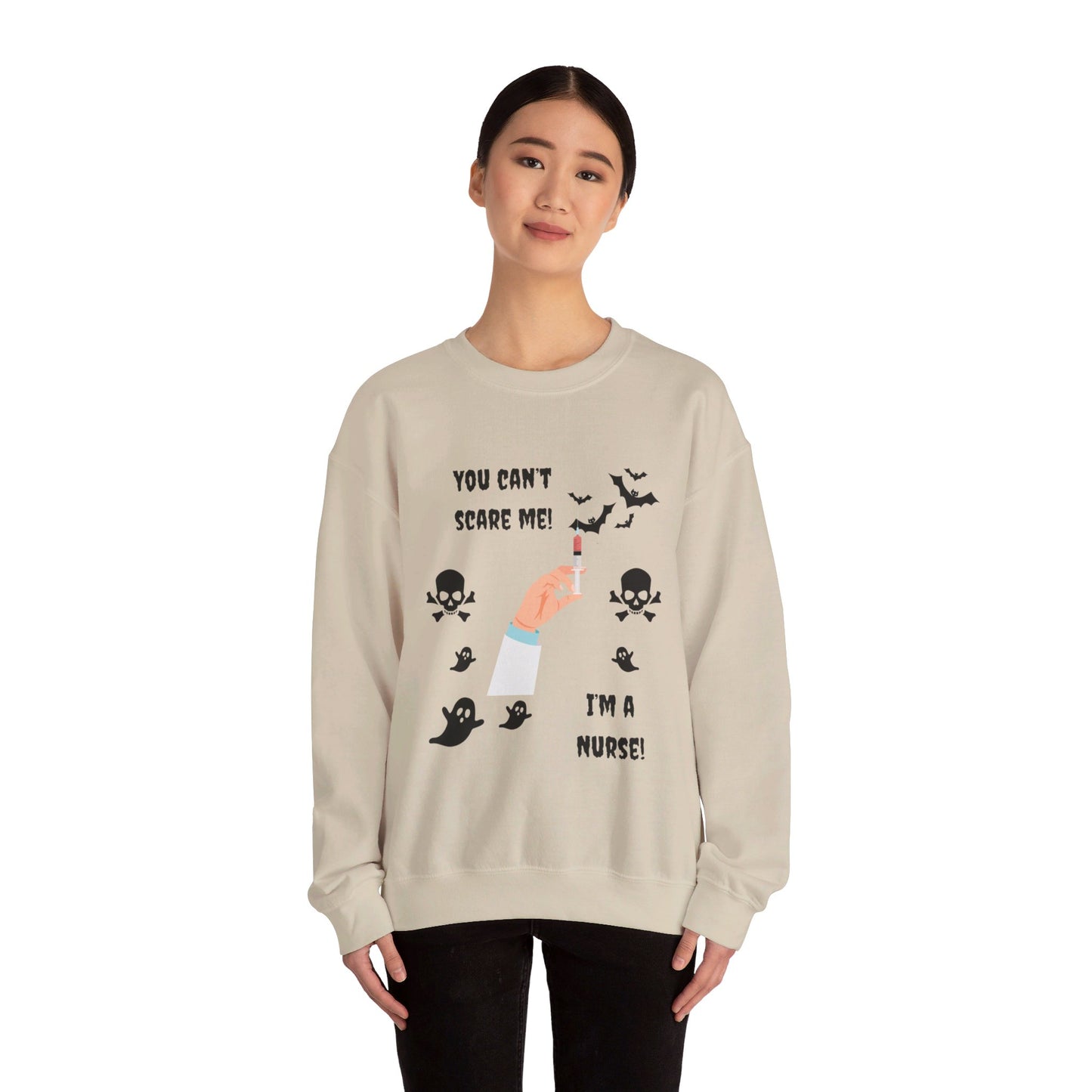 You Can't Scare Me! I'm a Nurse -Unisex Heavy Blend™ Crewneck Sweatshirt