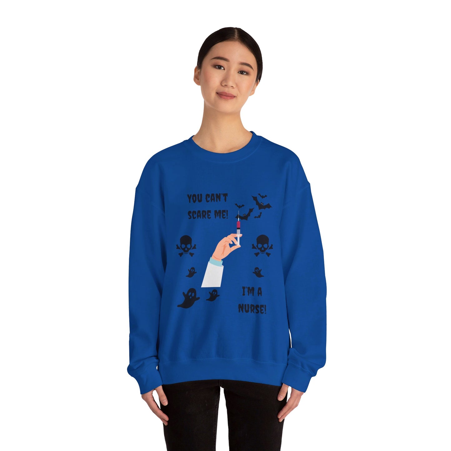 You Can't Scare Me! I'm a Nurse -Unisex Heavy Blend™ Crewneck Sweatshirt