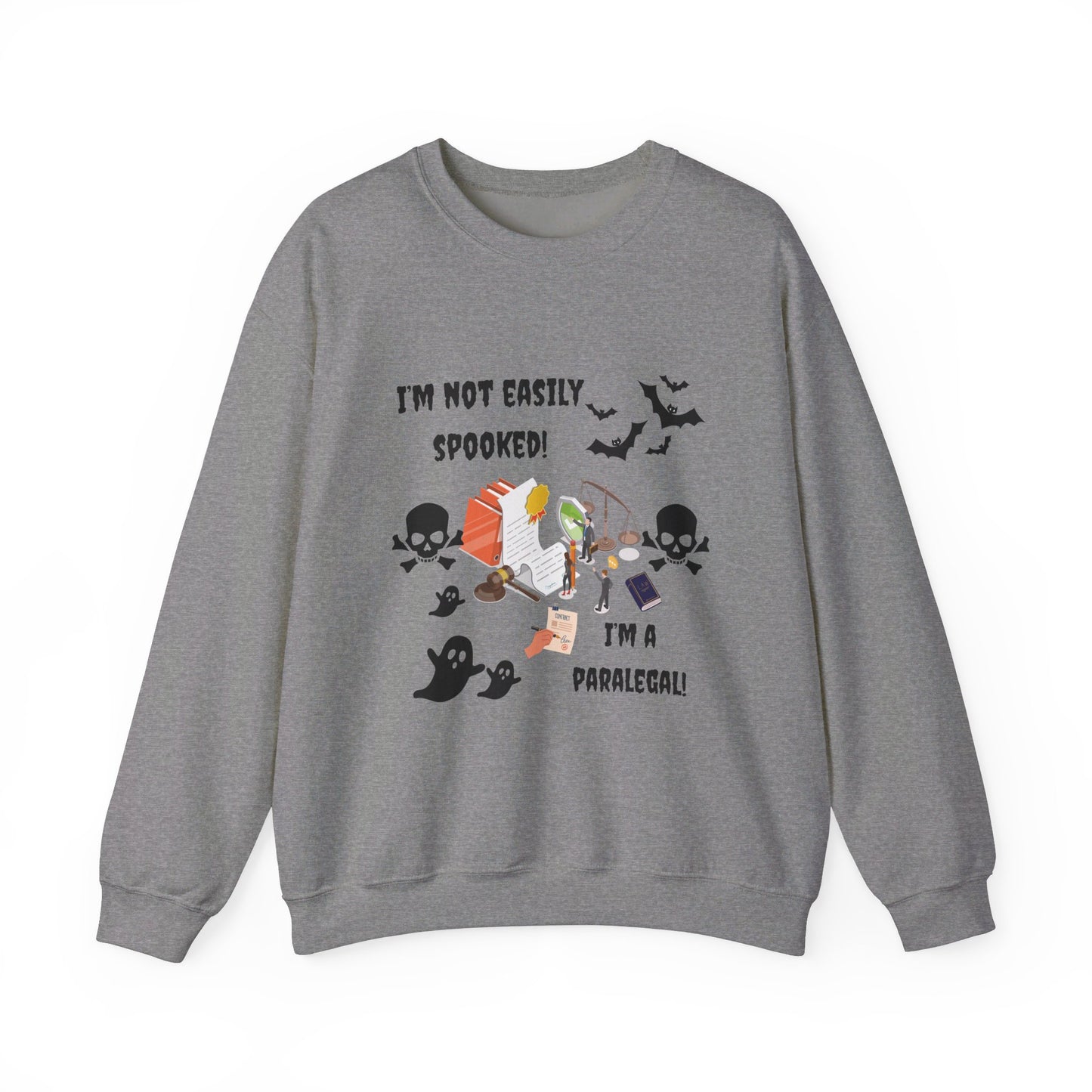 I'm not easily spooked! I'm a paralegal! -Unisex Heavy Blend™ Crewneck Sweatshirt
