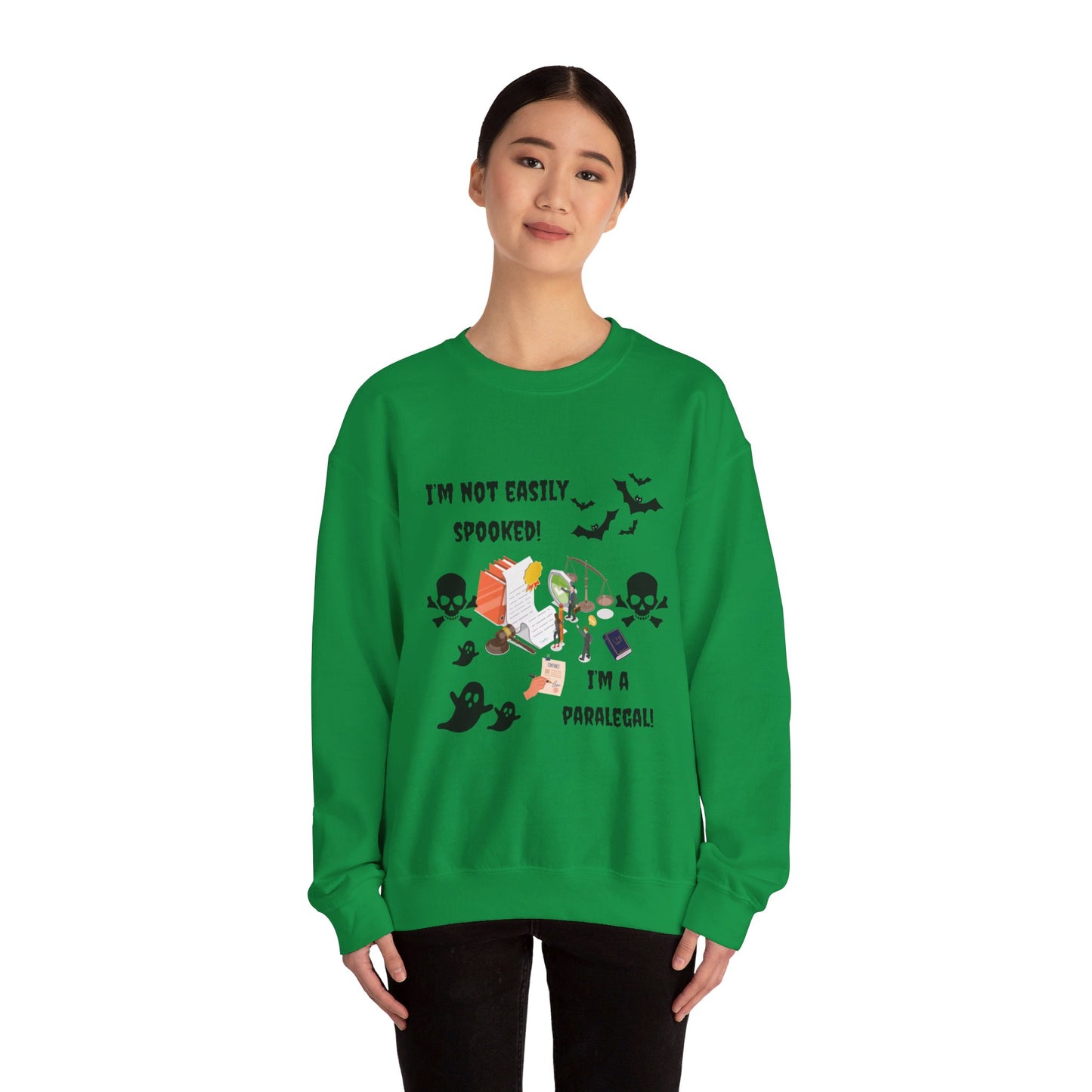 I'm not easily spooked! I'm a paralegal! -Unisex Heavy Blend™ Crewneck Sweatshirt