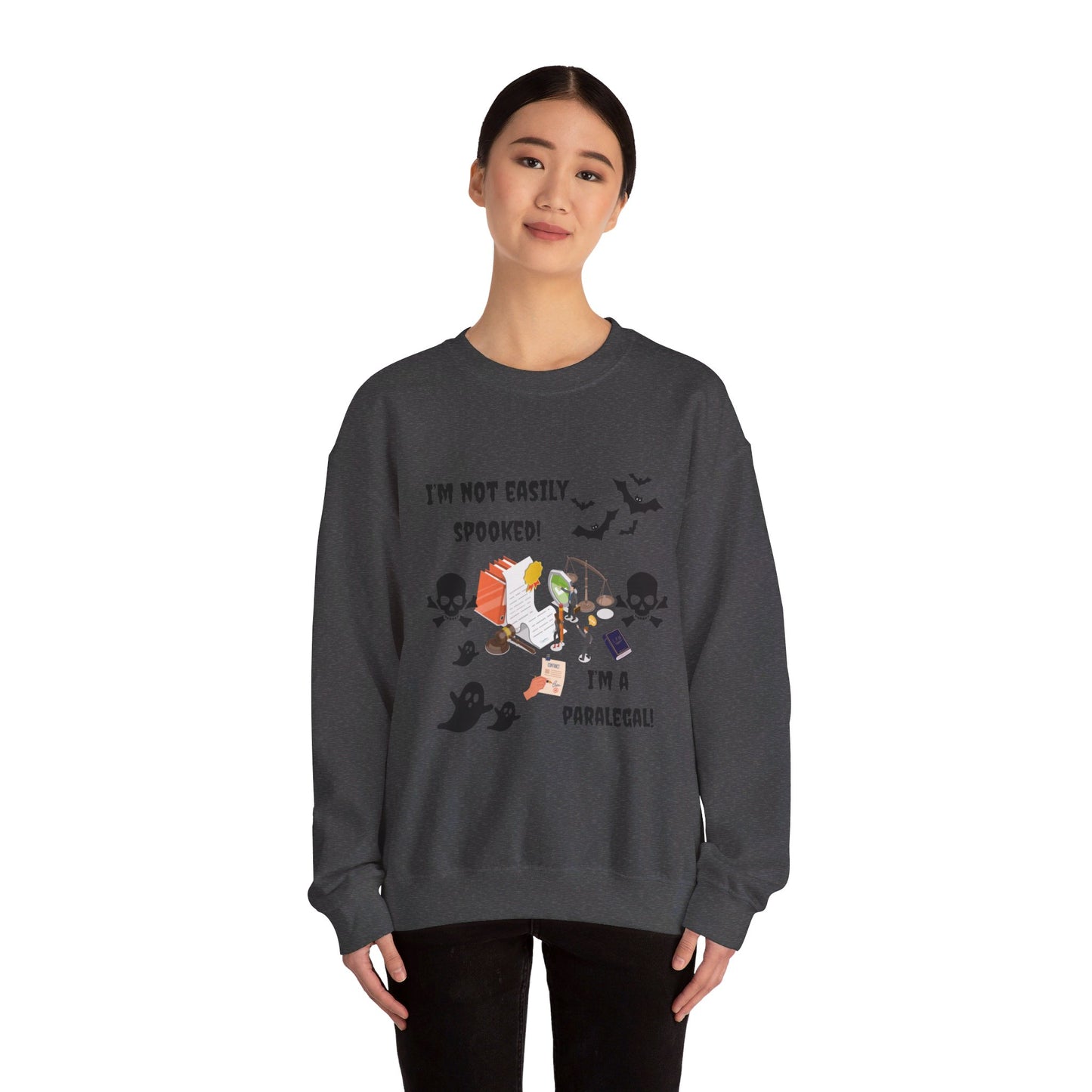 I'm not easily spooked! I'm a paralegal! -Unisex Heavy Blend™ Crewneck Sweatshirt
