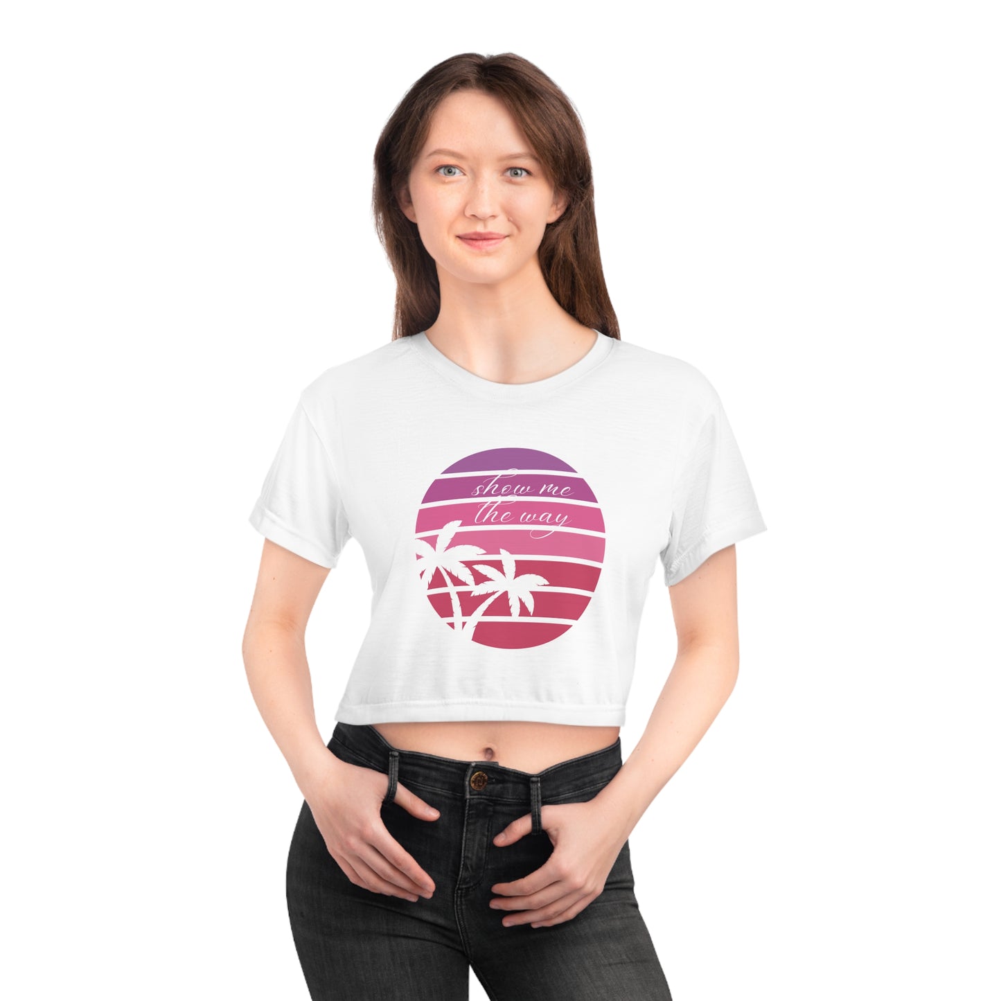 Show me the way Crop Tee (AOP)