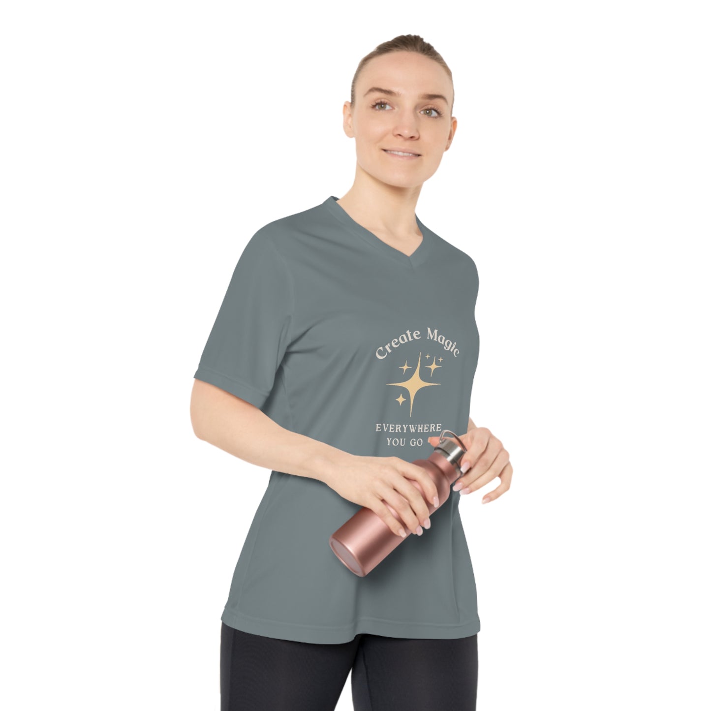Create Magic Everywhere You Go- Women's Performance V-Neck T-Shirt