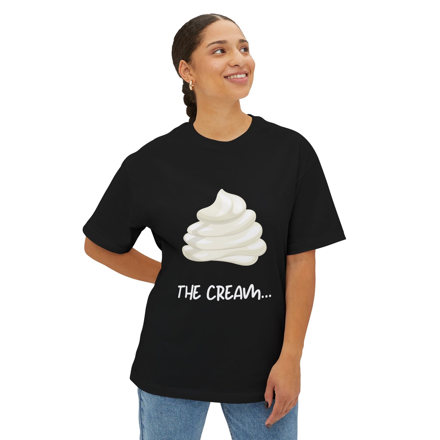Couples themed shirts "The Cream..." Unisex Oversized Boxy Tee