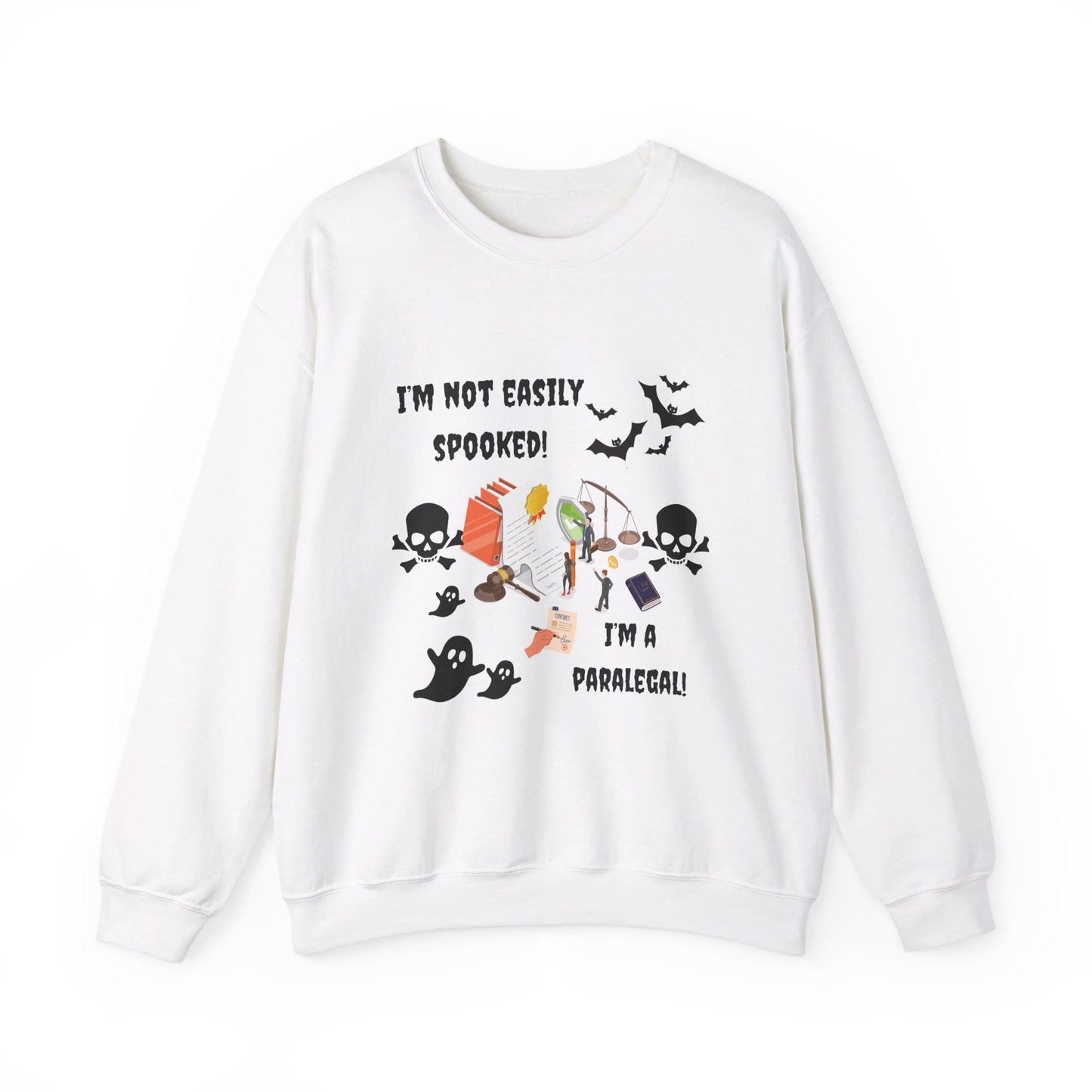 I'm not easily spooked! I'm a paralegal! -Unisex Heavy Blend™ Crewneck Sweatshirt