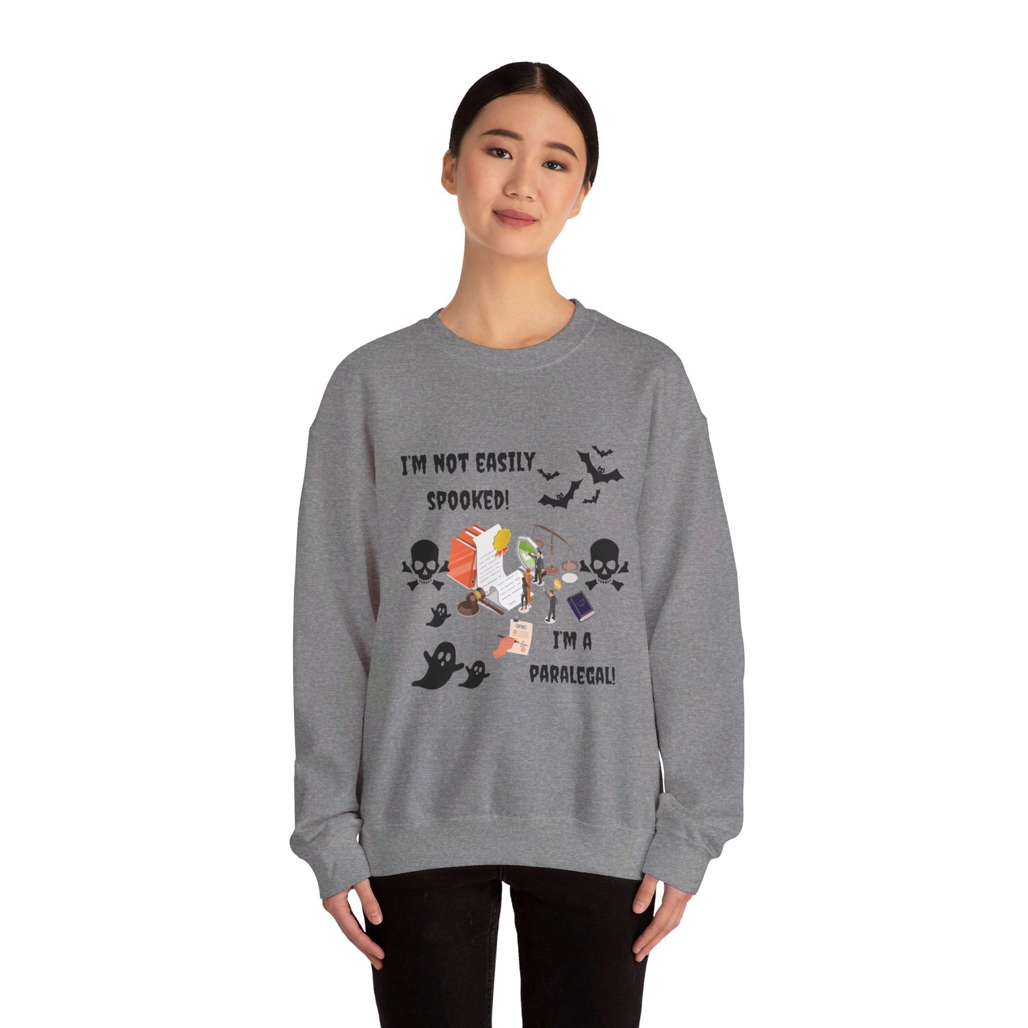 I'm not easily spooked! I'm a paralegal! -Unisex Heavy Blend™ Crewneck Sweatshirt