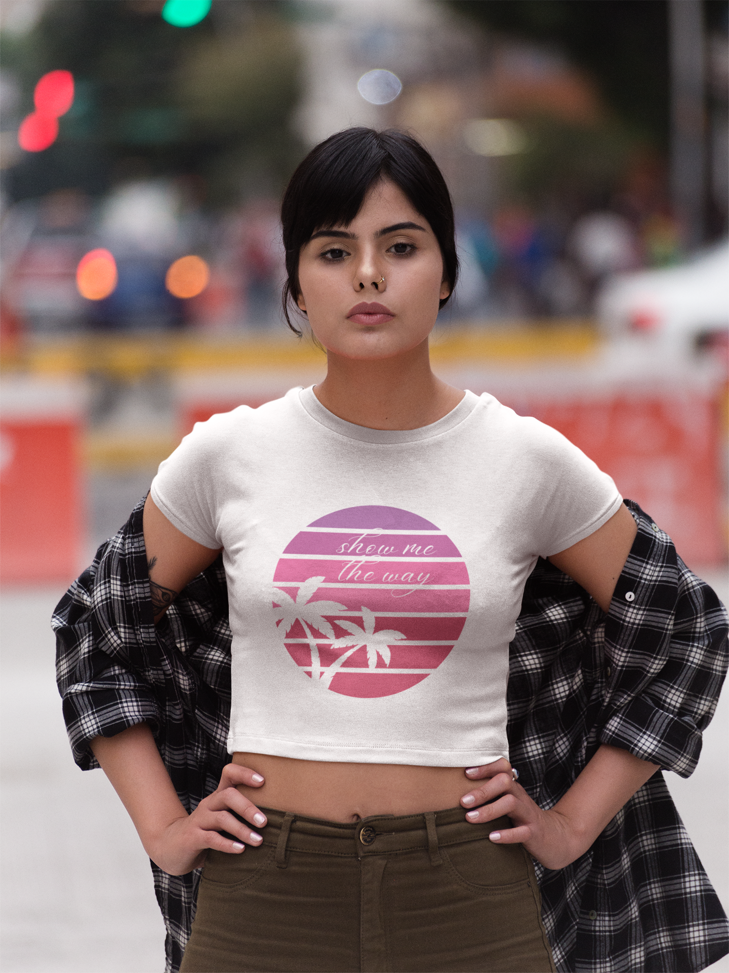 Show me the way Crop Tee (AOP)