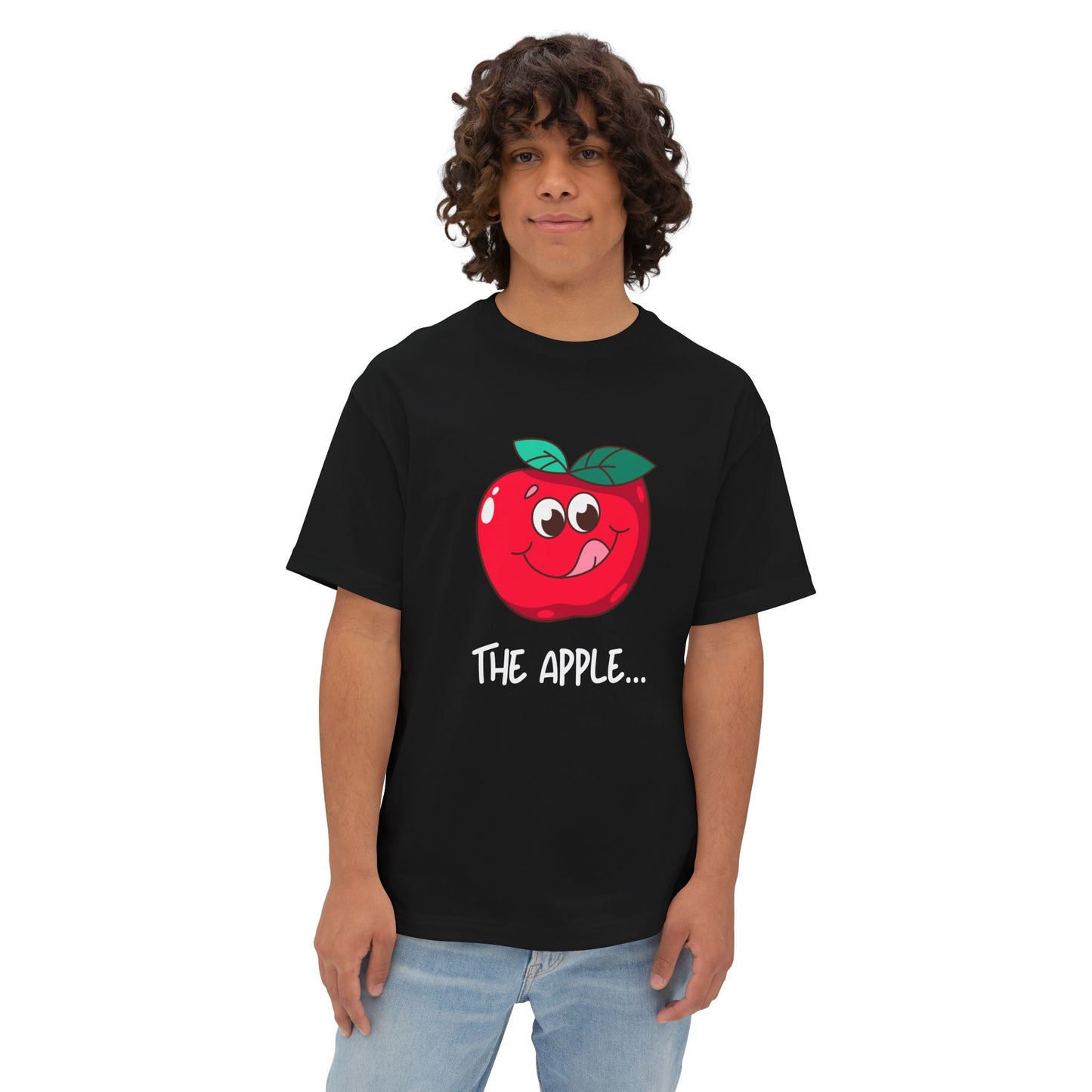 Couples themed shirts "The apple..." Unisex Oversized Boxy Tee