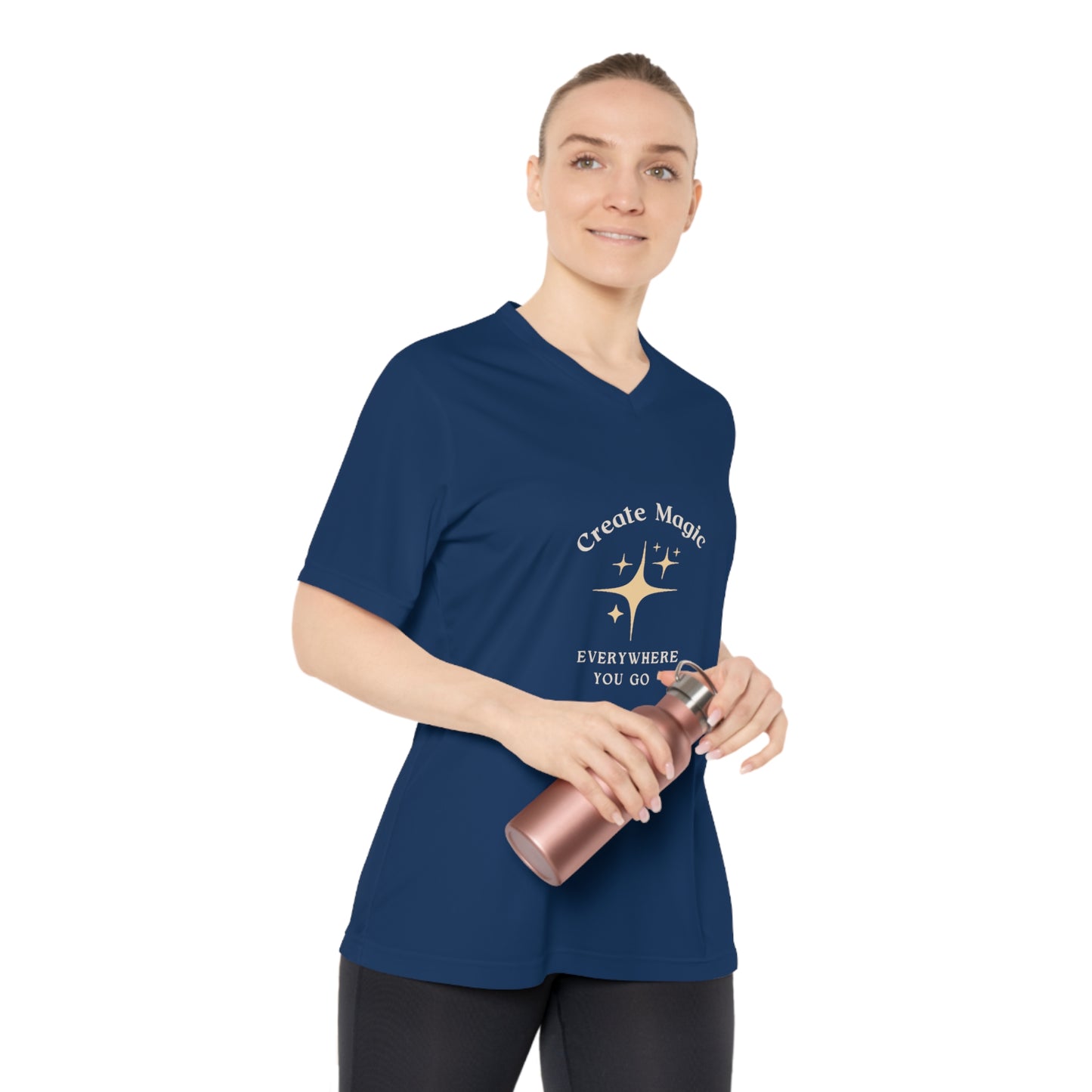 Create Magic Everywhere You Go- Women's Performance V-Neck T-Shirt