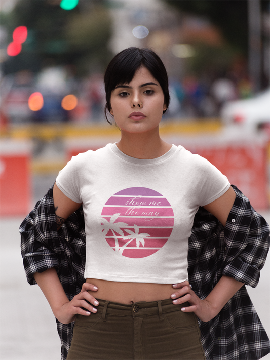 Show me the way Crop Tee (AOP)